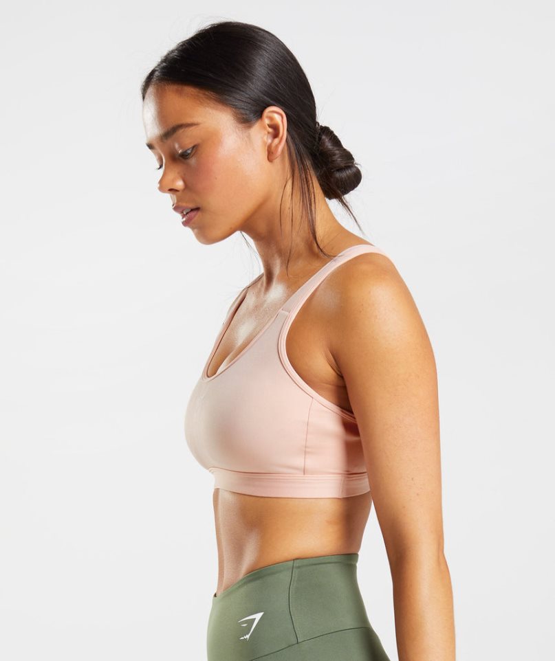 Women's Gymshark Fraction Sports Bra Pink | NZ 3KFYTI